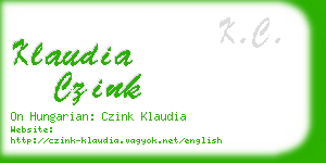 klaudia czink business card